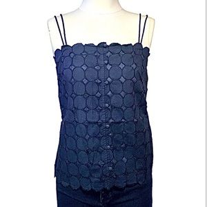 Anthropologie | Maeve Smocked Back Cami Top Size Large